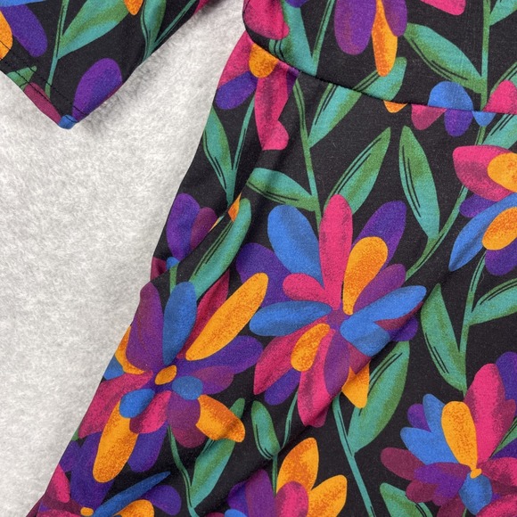 Popsy Floral Fit & Flare Dress Multi Floral Womens 22 US 18 Whimsical Artsy - Picture 6 of 11
